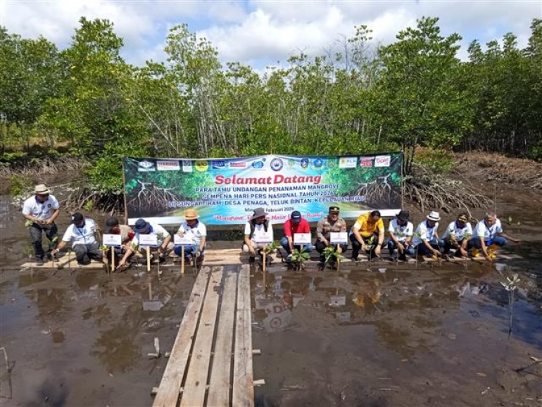 KJK Hijaukan Pesisir Bintan di HPN 2026, Mangrove Jadi Simbol Persatuan dan Gotong Royong