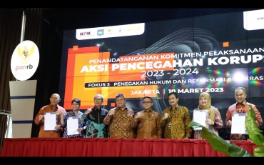 BP Batam Teken Komitmen Pelaksanaan Aksi Pencegahan Korupsi Bersama 18 Kementerian Lembaga
