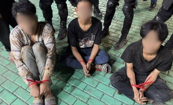 Brimob Polda Metro Jaya tangkap tiga pelaku perampasan di Jakbar