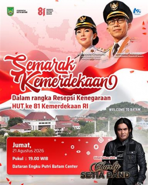 Semarak Kemerdekaan HUT ke-81 RI di Batam, Dimeriahkan Carly Setia Band