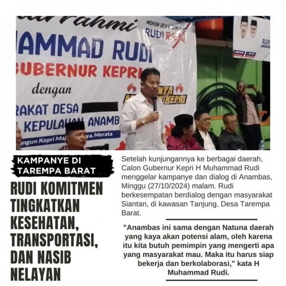 Kampanye di Tarempa Barat, Rudi Komitmen Tingkatkan Kesehatan, Transportasi, dan Nasib Nelayan
