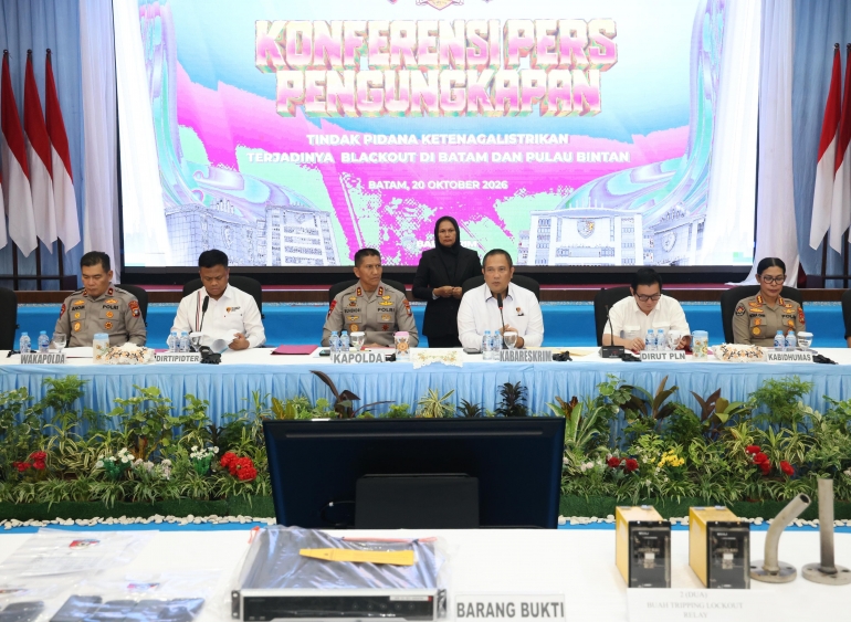 BARESKRIM POLRI TETAPKAN LIMA TERSANGKA KASUS BLACKOUT BATAM-BINTAN