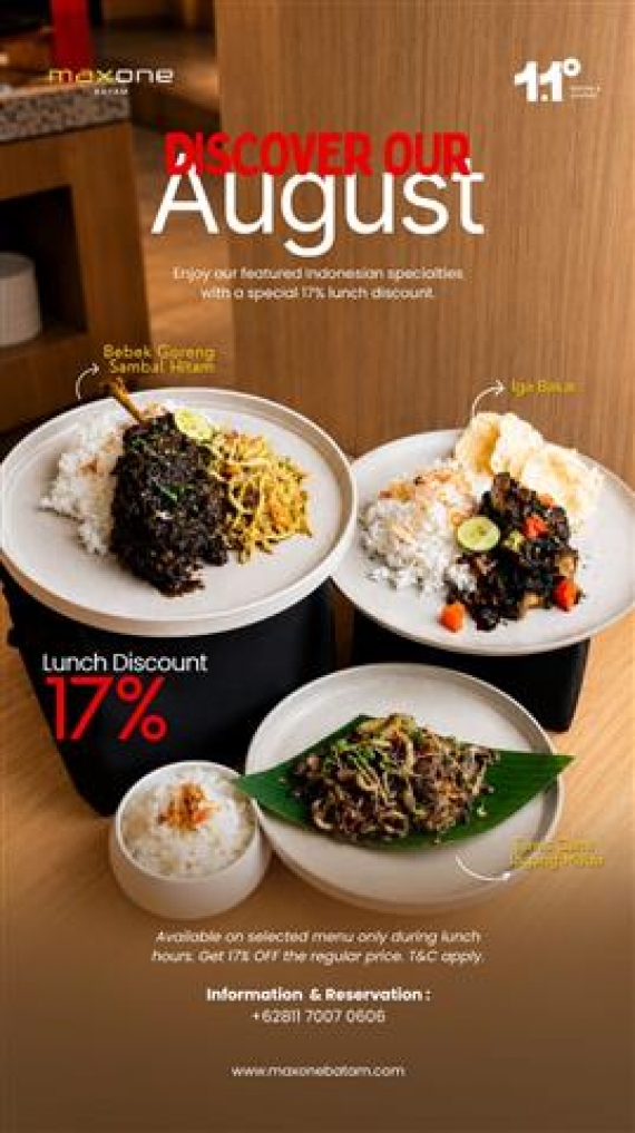 Rayakan Semangat Kemerdekaan Bersama Cita Rasa Nusantara, 1.1° Dining & Lounge Hadirkan Promo 