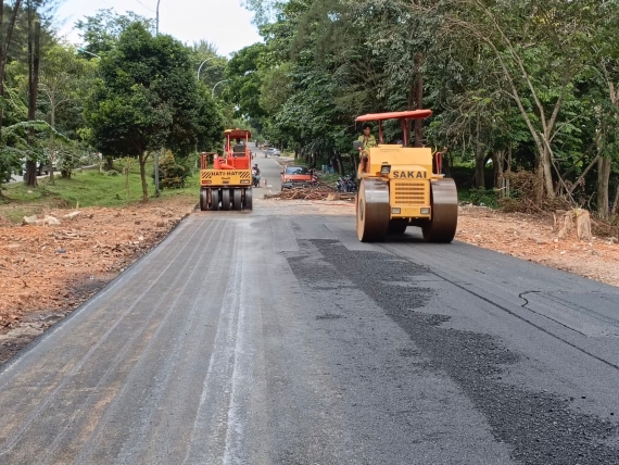 Perbaikan Jalan Amblas Gajah Mada Lebih Cepat Dari Perkiraan Awal